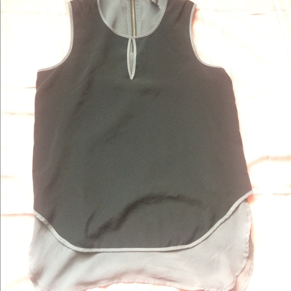 Kenneth Cole top duotone grey/black